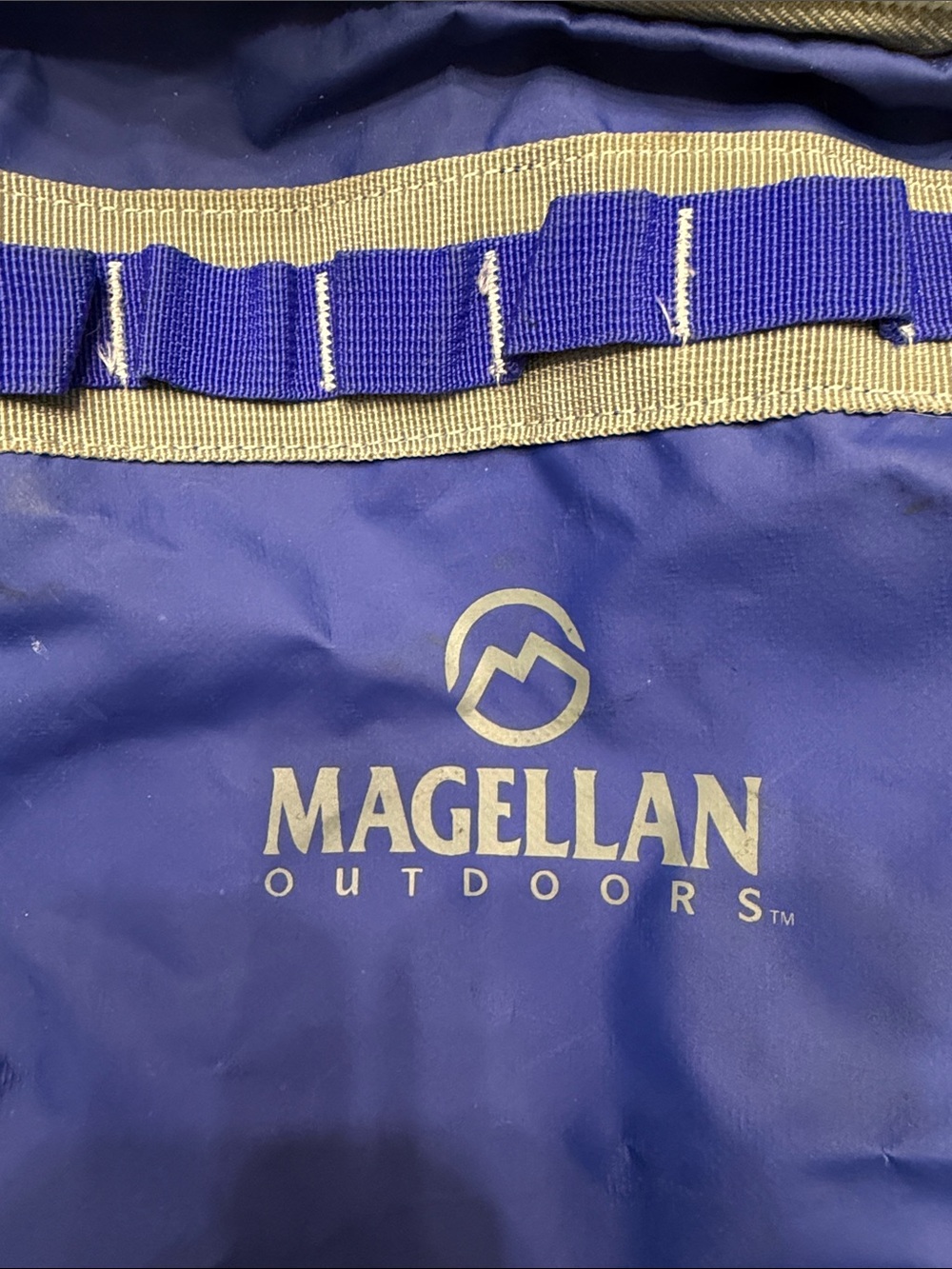 Magellan Outdoors Blue Travel Duffel/Backpack with Webbing Detail